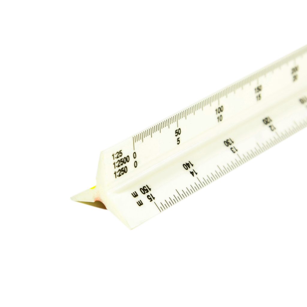30cm / 12" NOBLE Plastic Triangular Scale Ruler (13 Scales) For Engine...